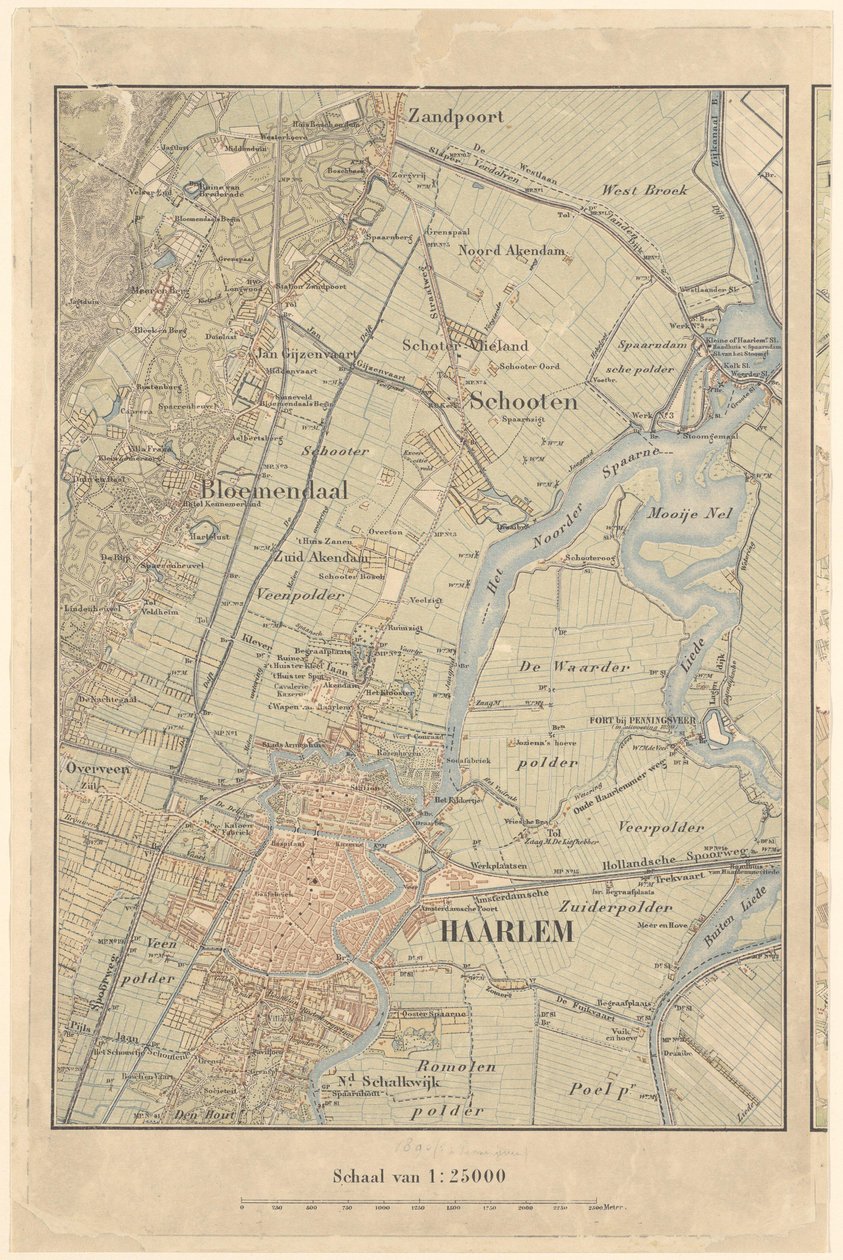 Map of Haarlem and Surroundings by North Holland Archives