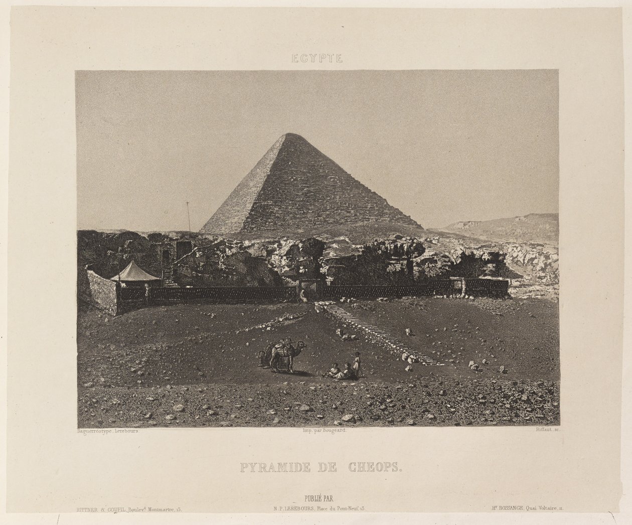 Egypt. Pyramid of Cheops by Nöel Marie Paymal Lerebours