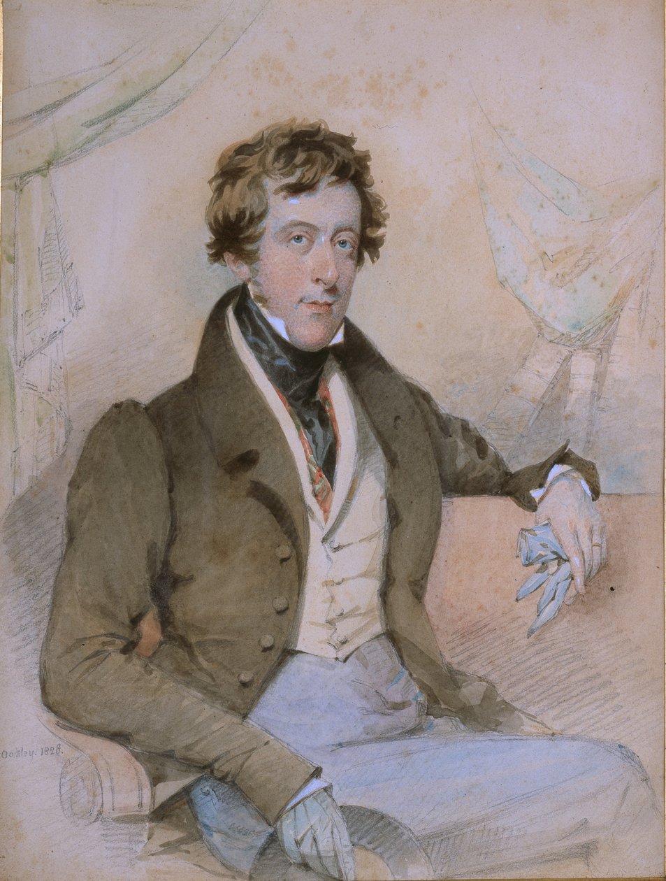 Portrait of William Spencer, 6th Duke of Devonshire by Octavius Oakley