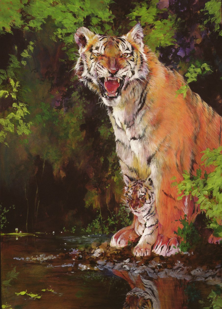 Mother and Baby II (Tigers) by Odile Kidd