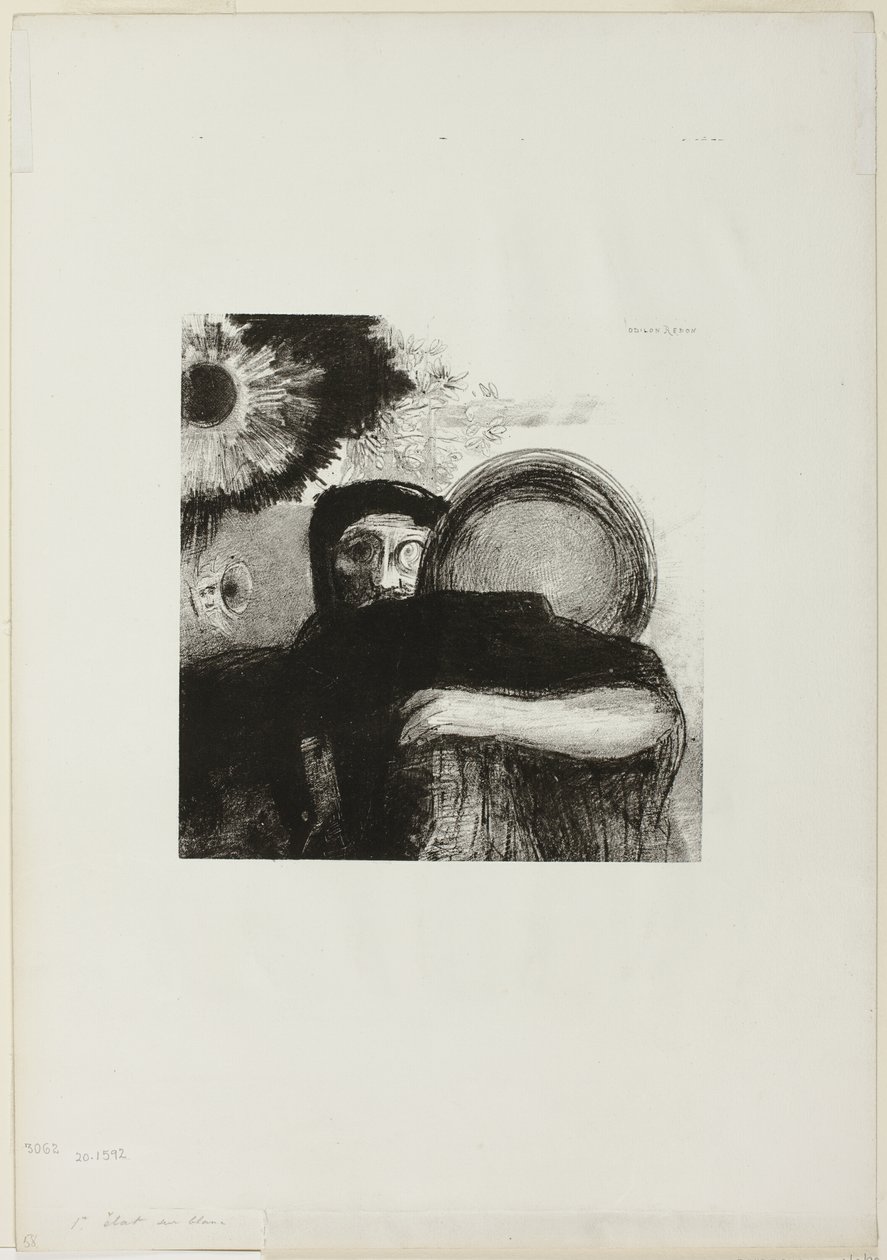 A Strange Juggler, plate 5 from Homage to Goya by Odilon Redon