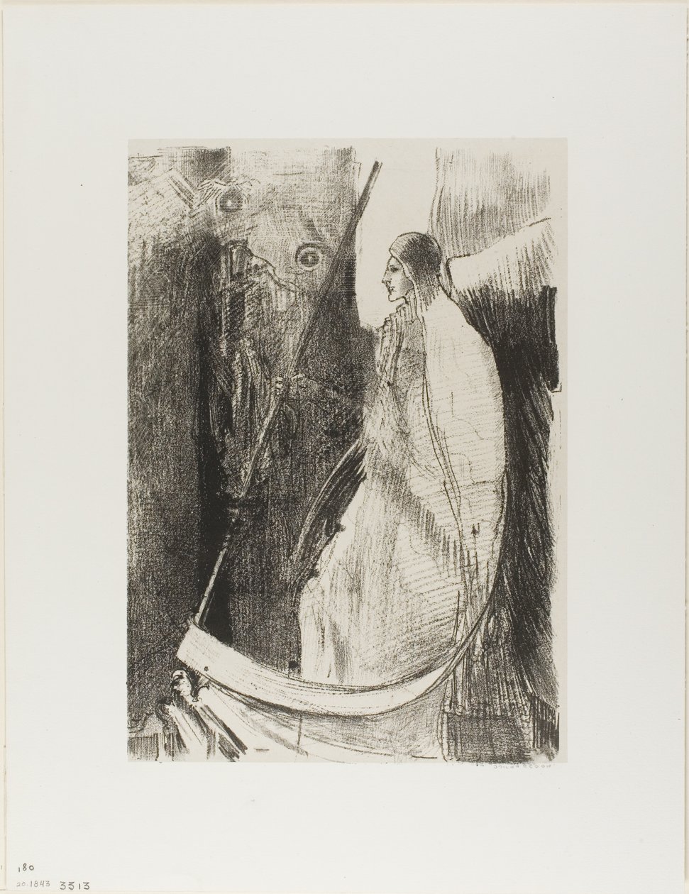 And Another Angel Came Out of the Temple Which is in Heaven, and He Also Having a Sharp Sickle, plate 7 of 12 by Odilon Redon