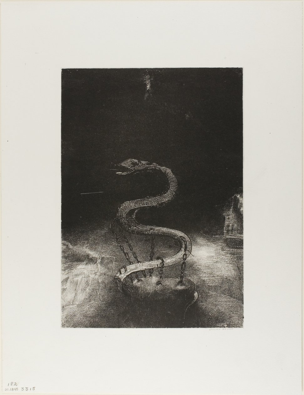 And Bound Him a Thousand Years, plate 8 of 12 by Odilon Redon