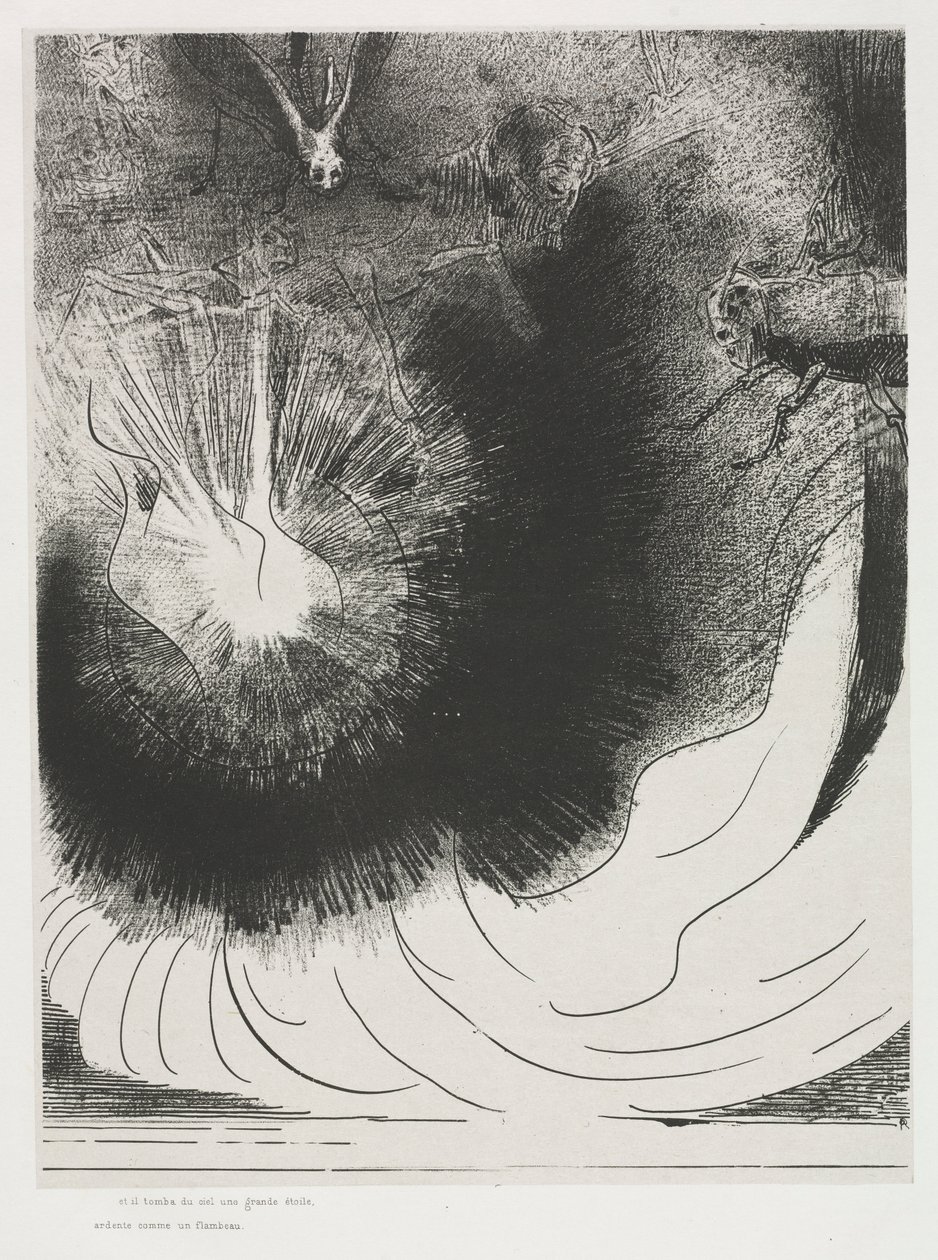 And There Fell a Great Star from Heaven, Burning as it were a Lamp by Odilon Redon