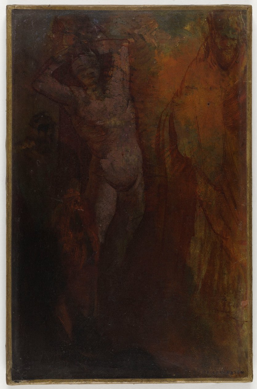 Composition with Three Figures (Flagellation?) by Odilon Redon