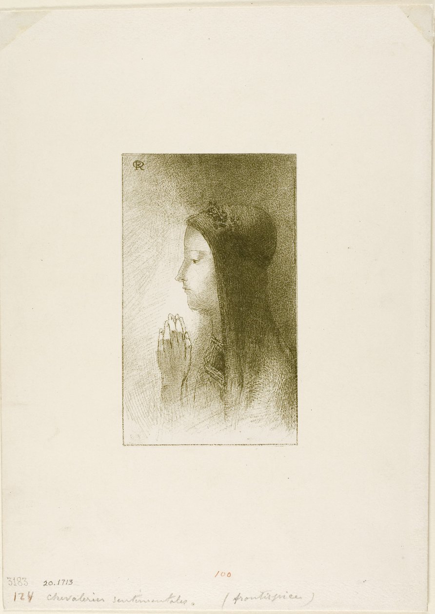 Frontispiece for Chevaleries Sentimentales by Ferdinand Hérold by Odilon Redon