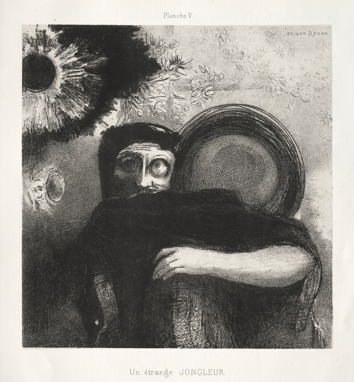 Homage to Goya: A Strange Juggler, 1885 by Odilon Redon