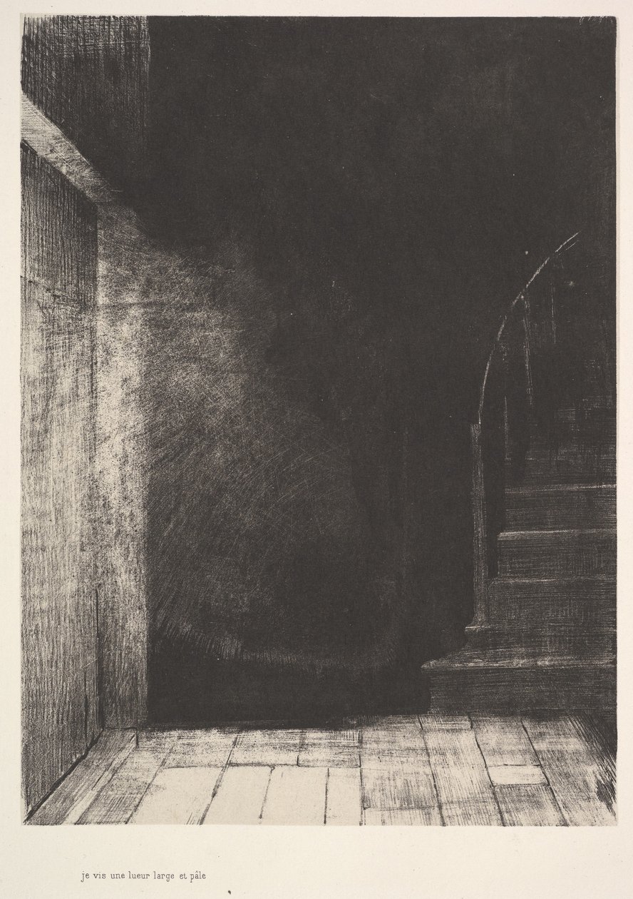 I saw a flash of light, large and pale by Odilon Redon