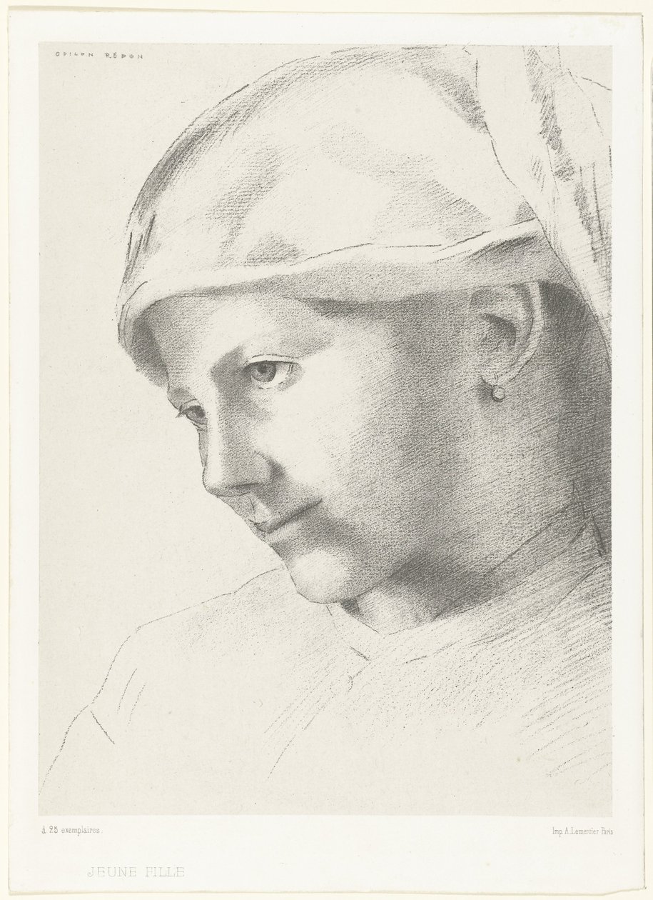 Young Girl (Jeune Fille) by Odilon Redon