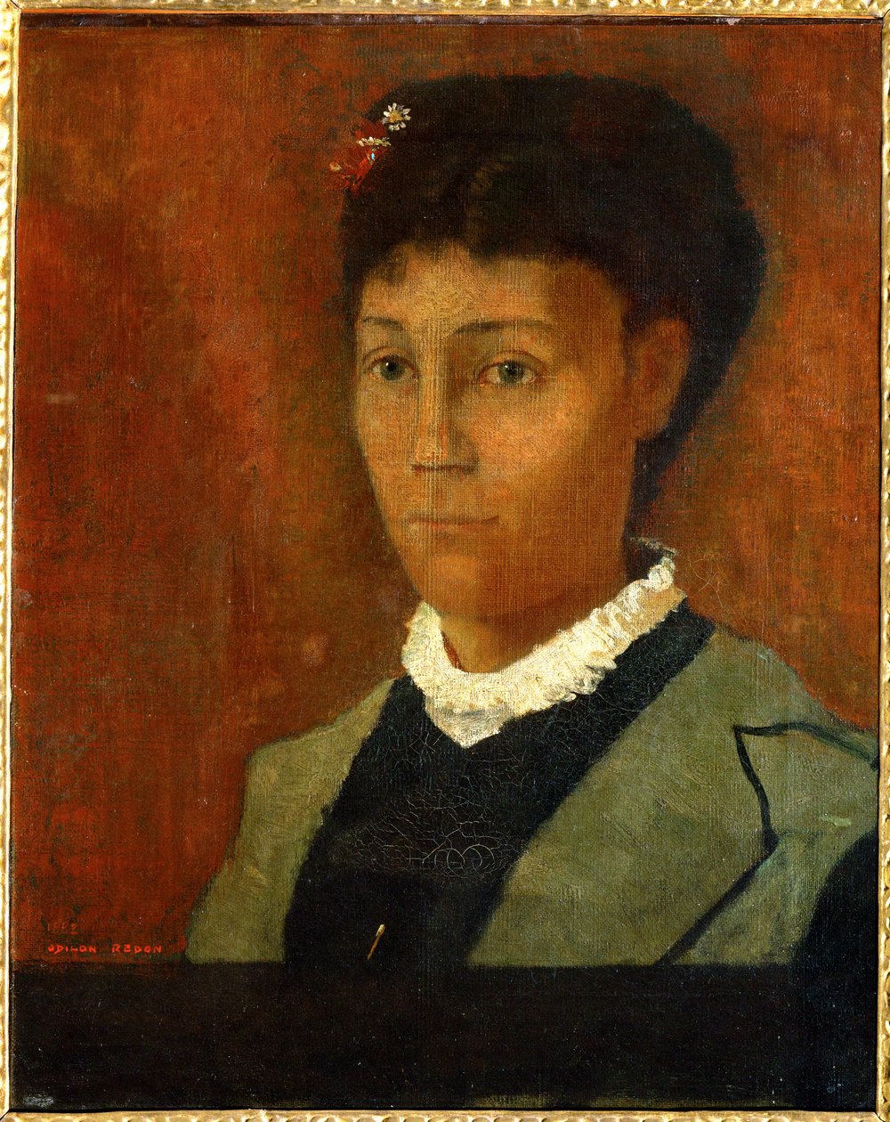 Mme. Odilon Redon, née Camille Falte by Odilon Redon