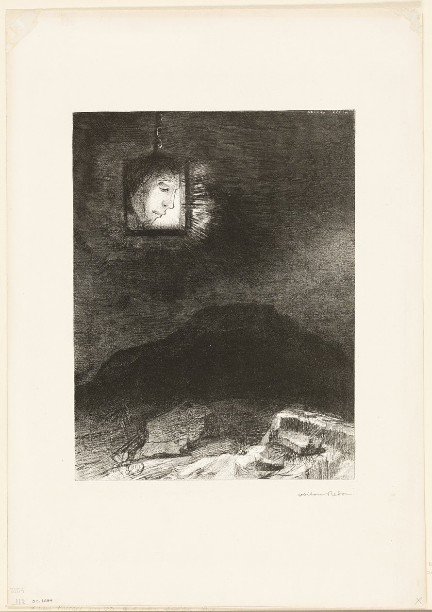 Precarious Glimmering, a Head Suspended from Infinity (plate 3 of 6)