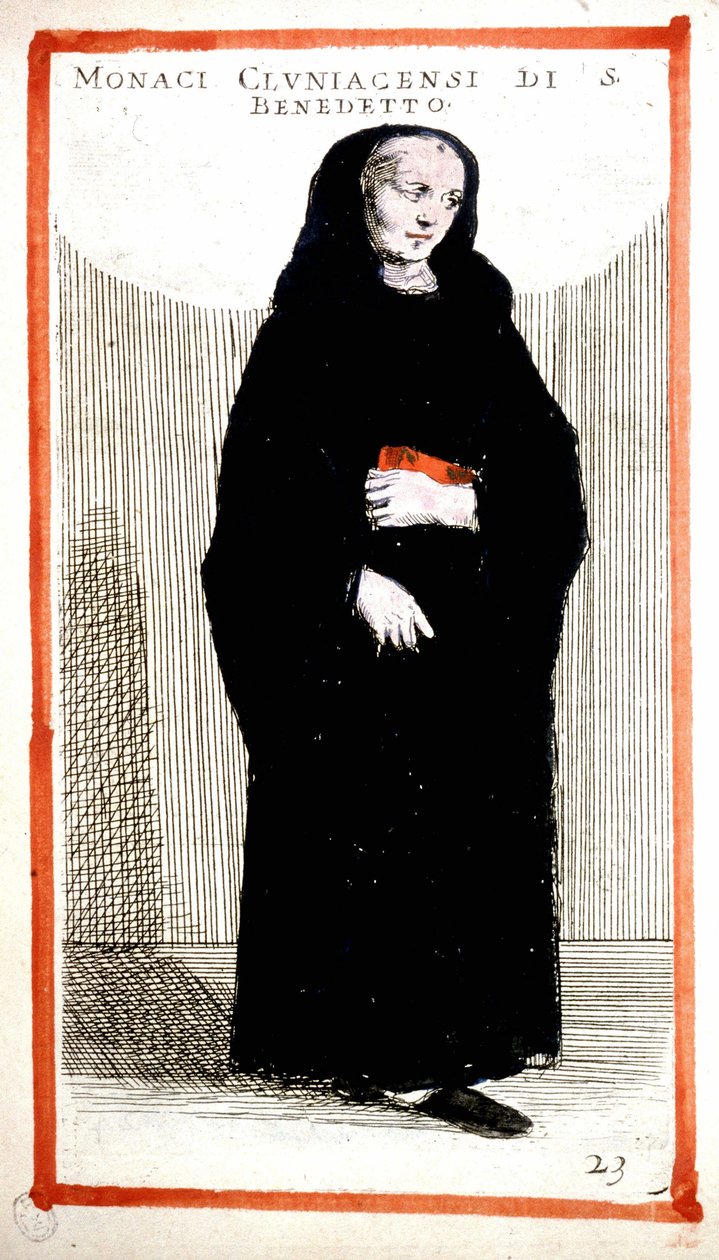 Religious order: monk of Cluny Abbey (Cluniian) by Odoardo Fialetti