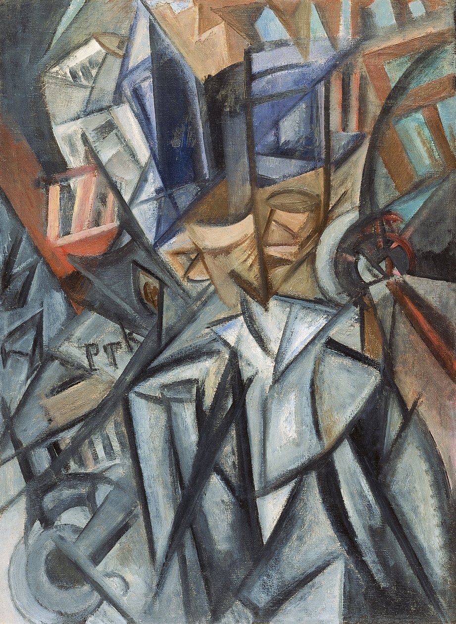 Man on the Street Analysis of Volumes, 1913 by Olga Rozanova
