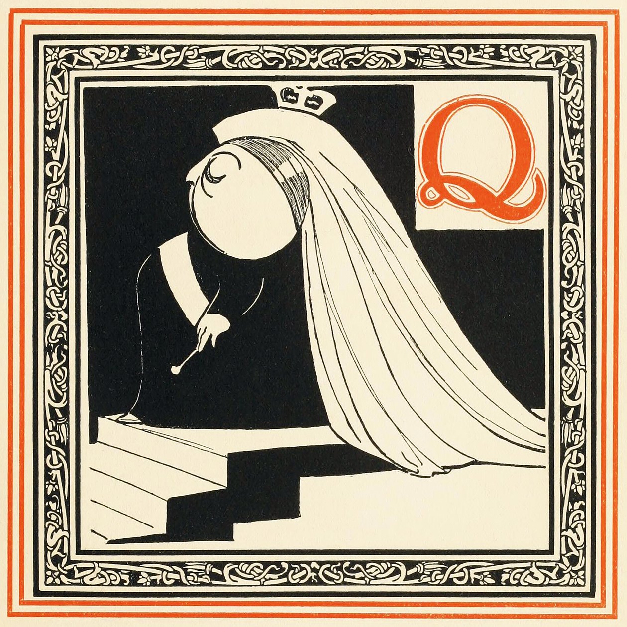 Q is the Queen, So Noble and Free, from An Alphabet of Celebrities by Oliver Hereford