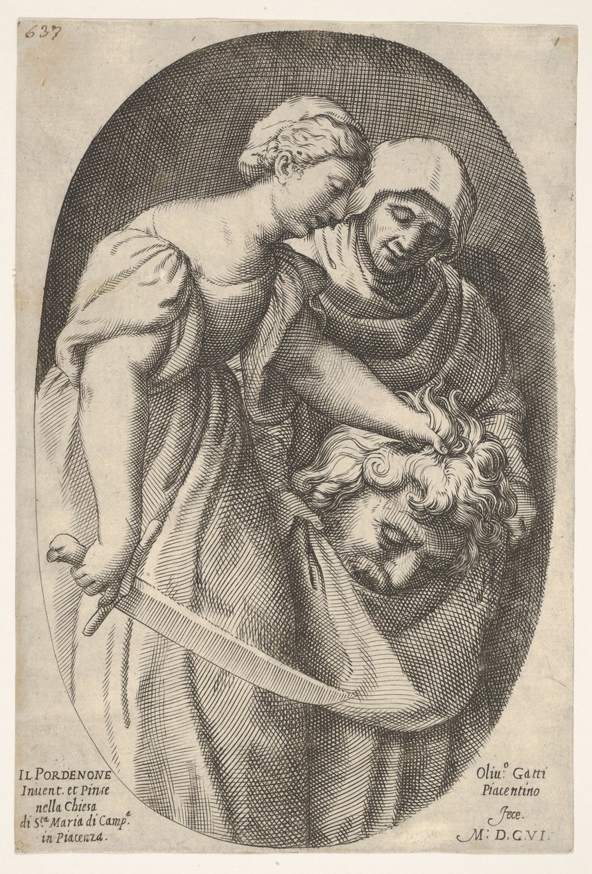 Judith with the Head of Holofernes in Her Left Hand and a Sword in Her Right Hand, 1606 by Oliviero Gatti