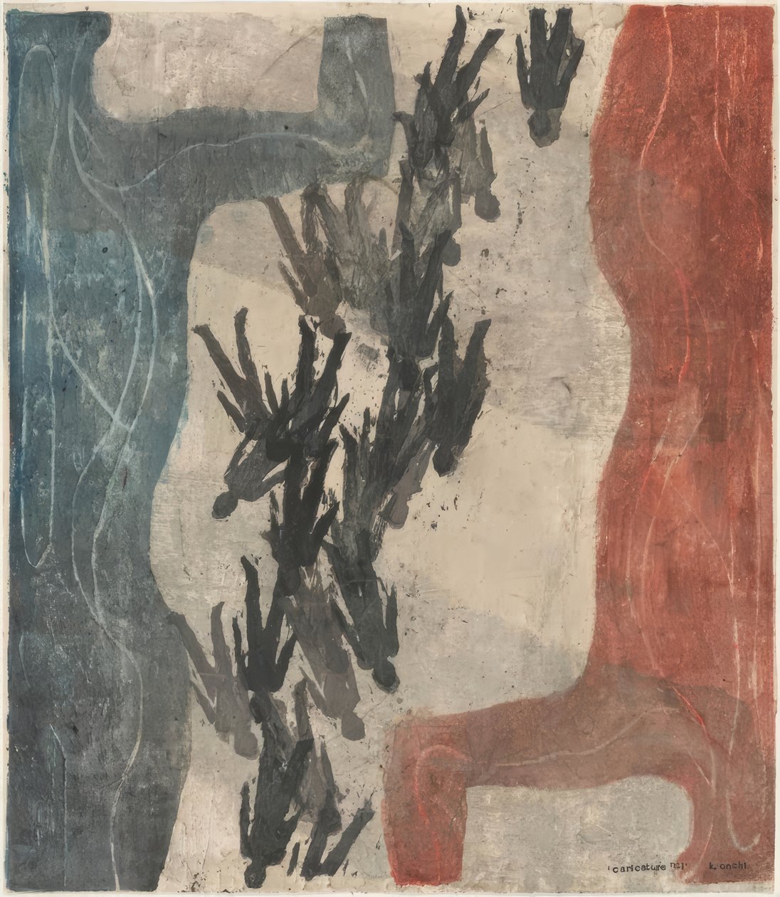 Japan 1947: Caricature Number One by Onchi Kôshirô