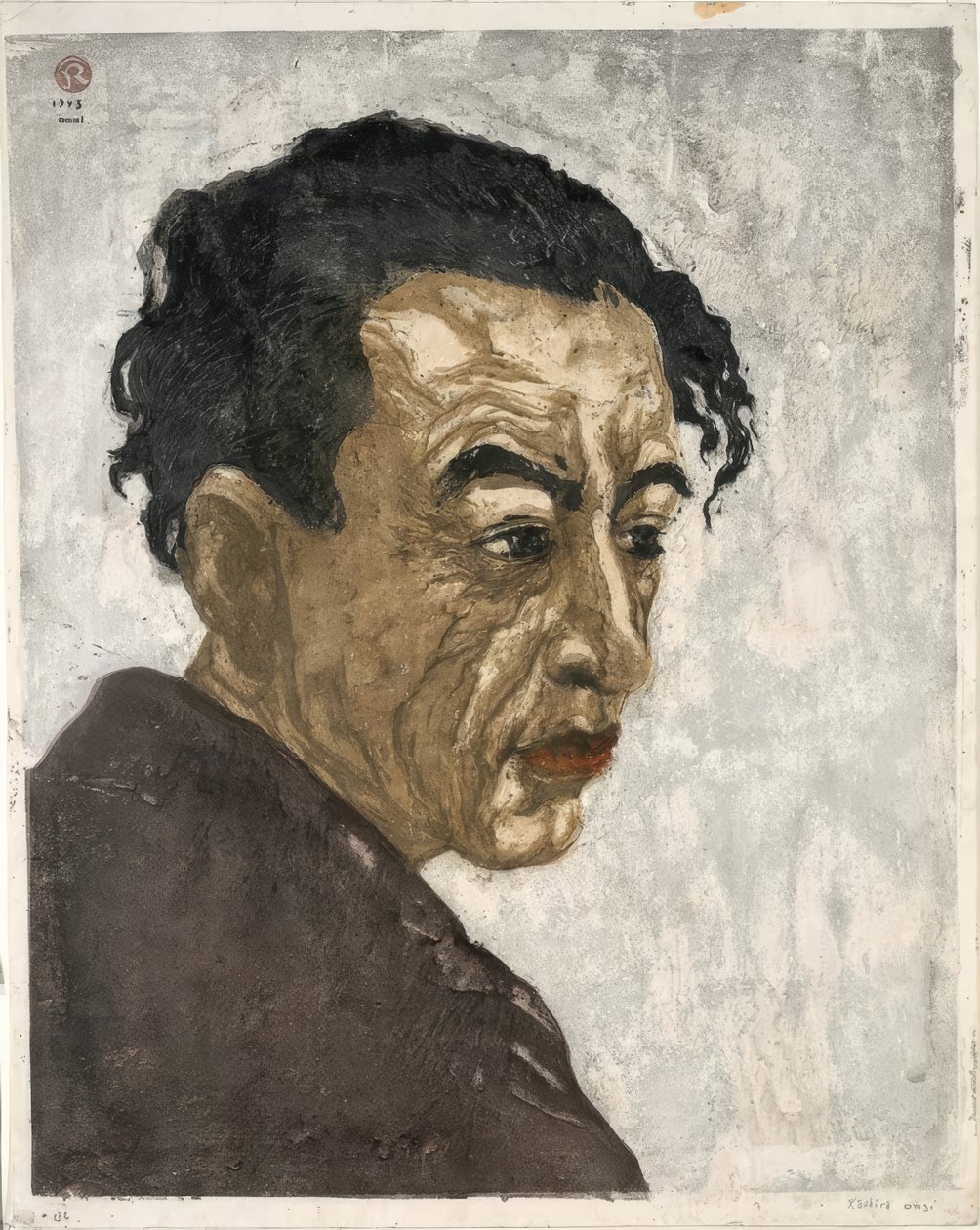 Portrait of the Poet Hagiwara Sakutaro (1886–1942), Author of "Ice Island" by Onchi Kôshirô