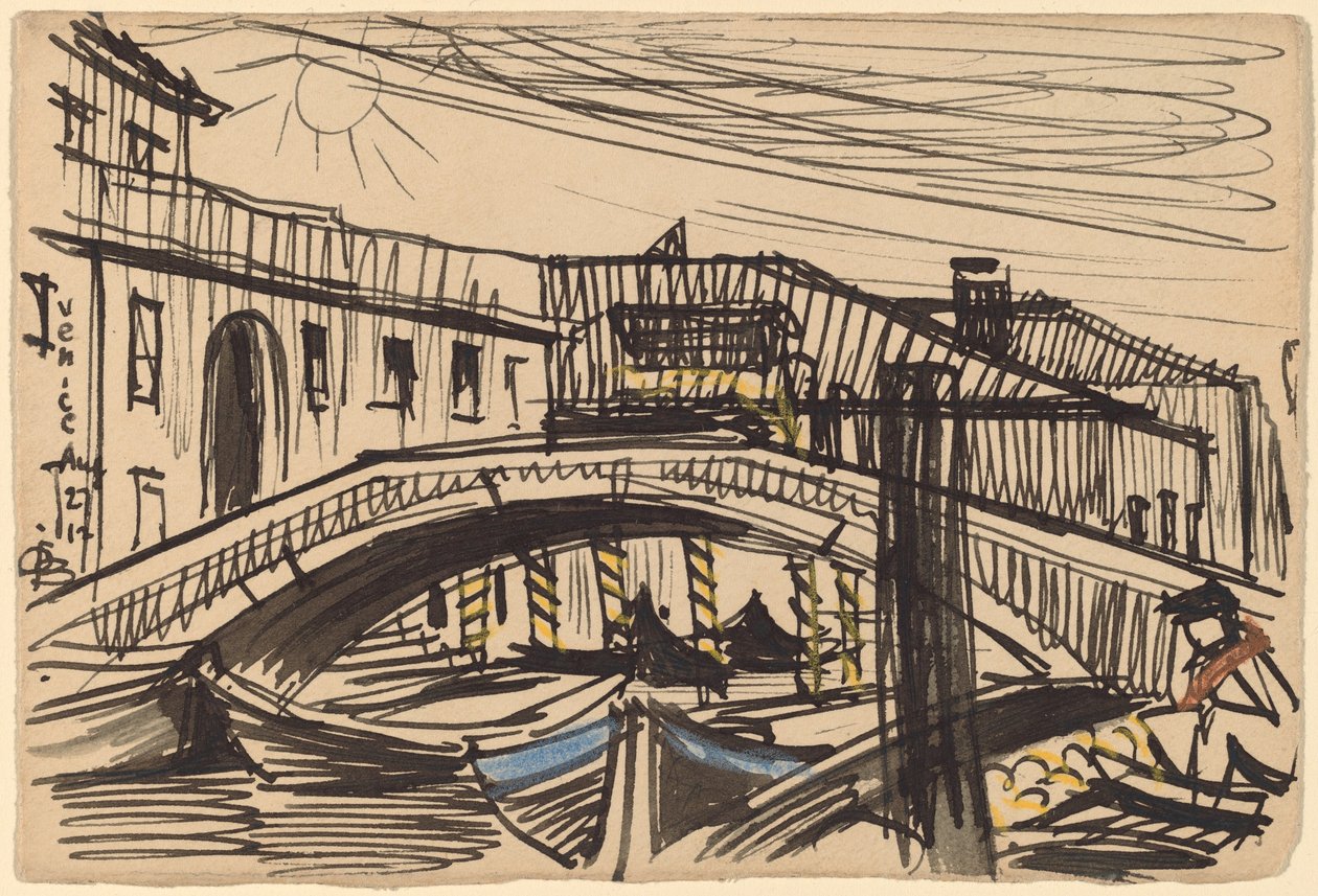 Venice, Boats by Oscar F. Bluemner