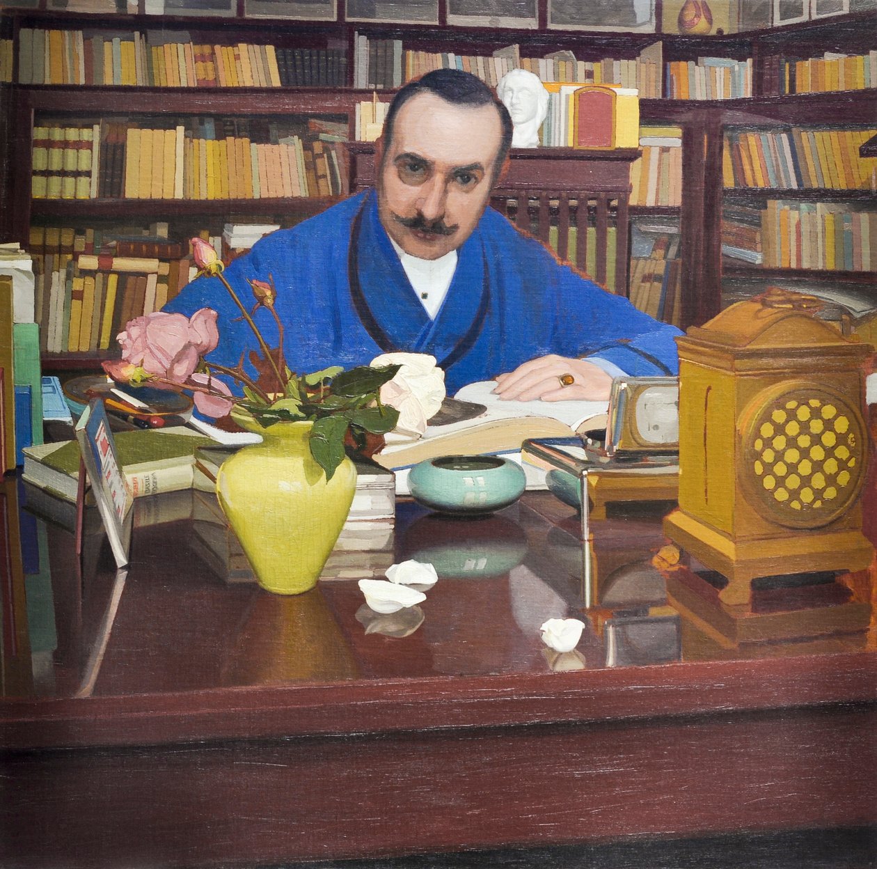 Ugo Ojetti in the Study by Oscar Ghiglia