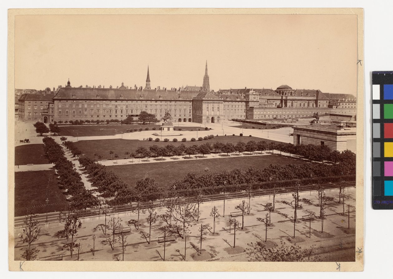 Burg - Heldenplatz - View Towards the Leopoldine Wing of the Hofburg by Oscar Kramer
