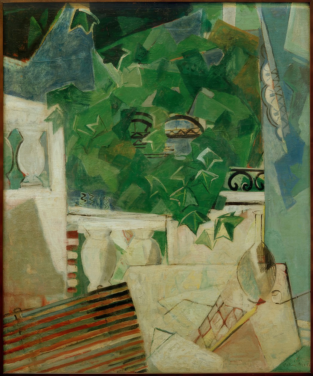 Landscape with White Terrace by Oskar Moll