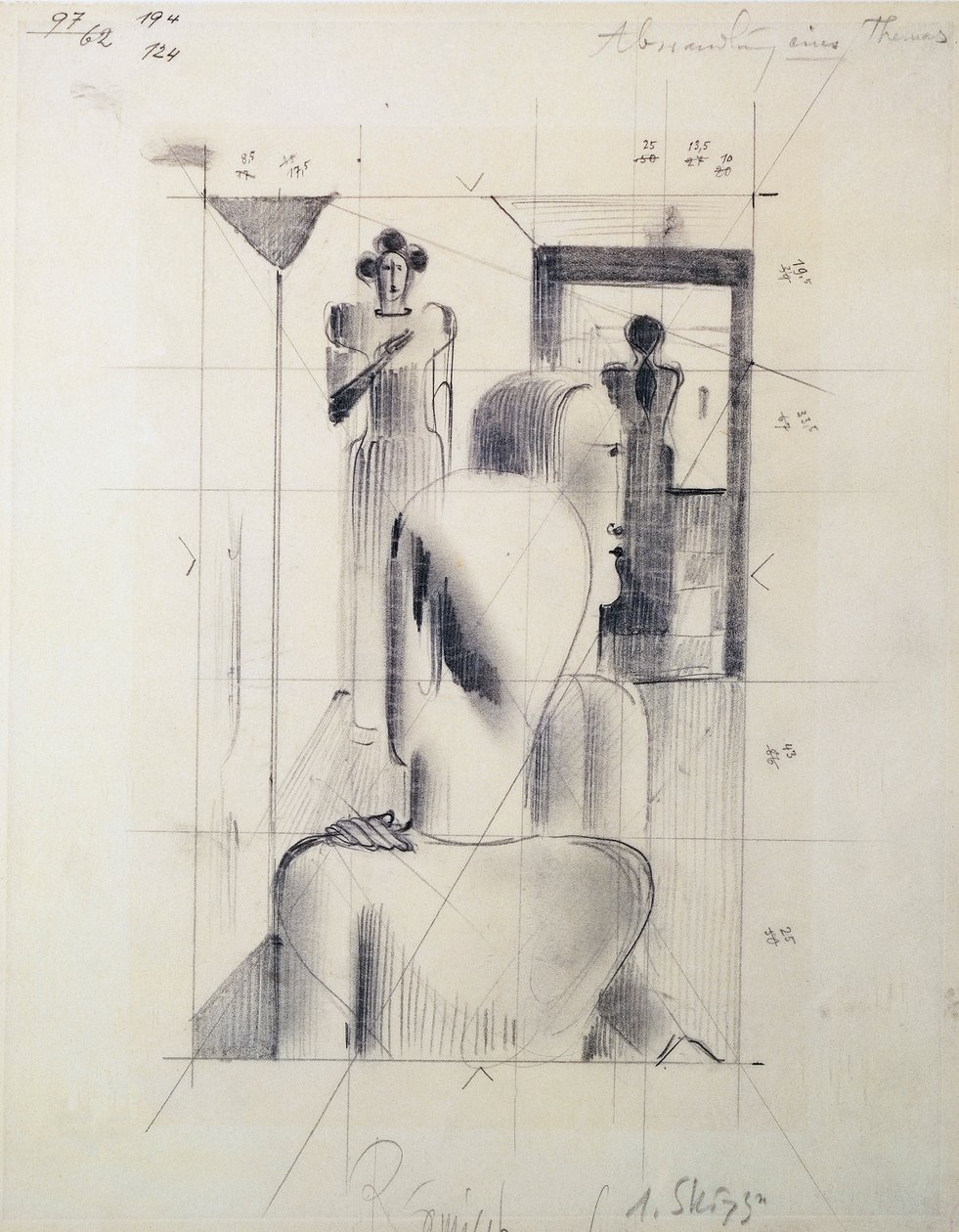 Figures in a room by Oskar Schlemmer