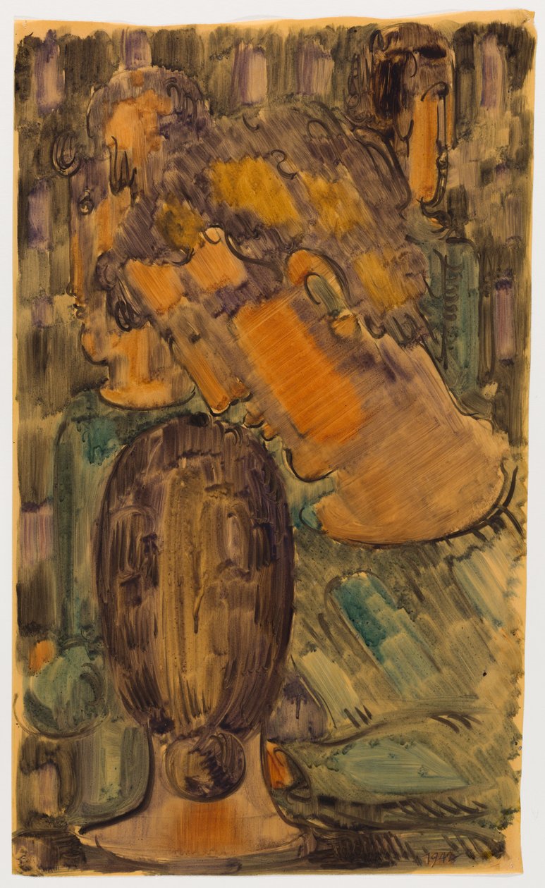 Group of Four with Diagonal Profile by Oskar Schlemmer
