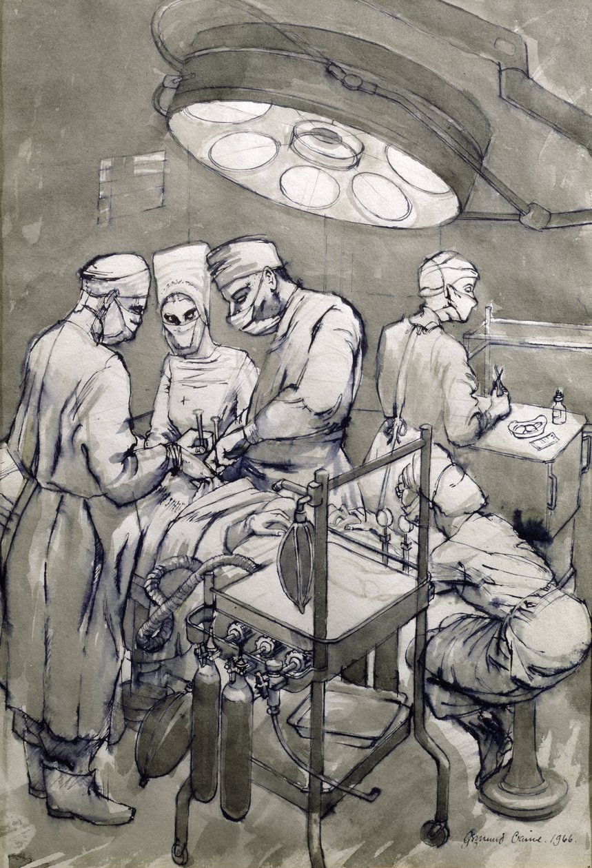 The Operation Theatre, 1966 by Osmund Caine