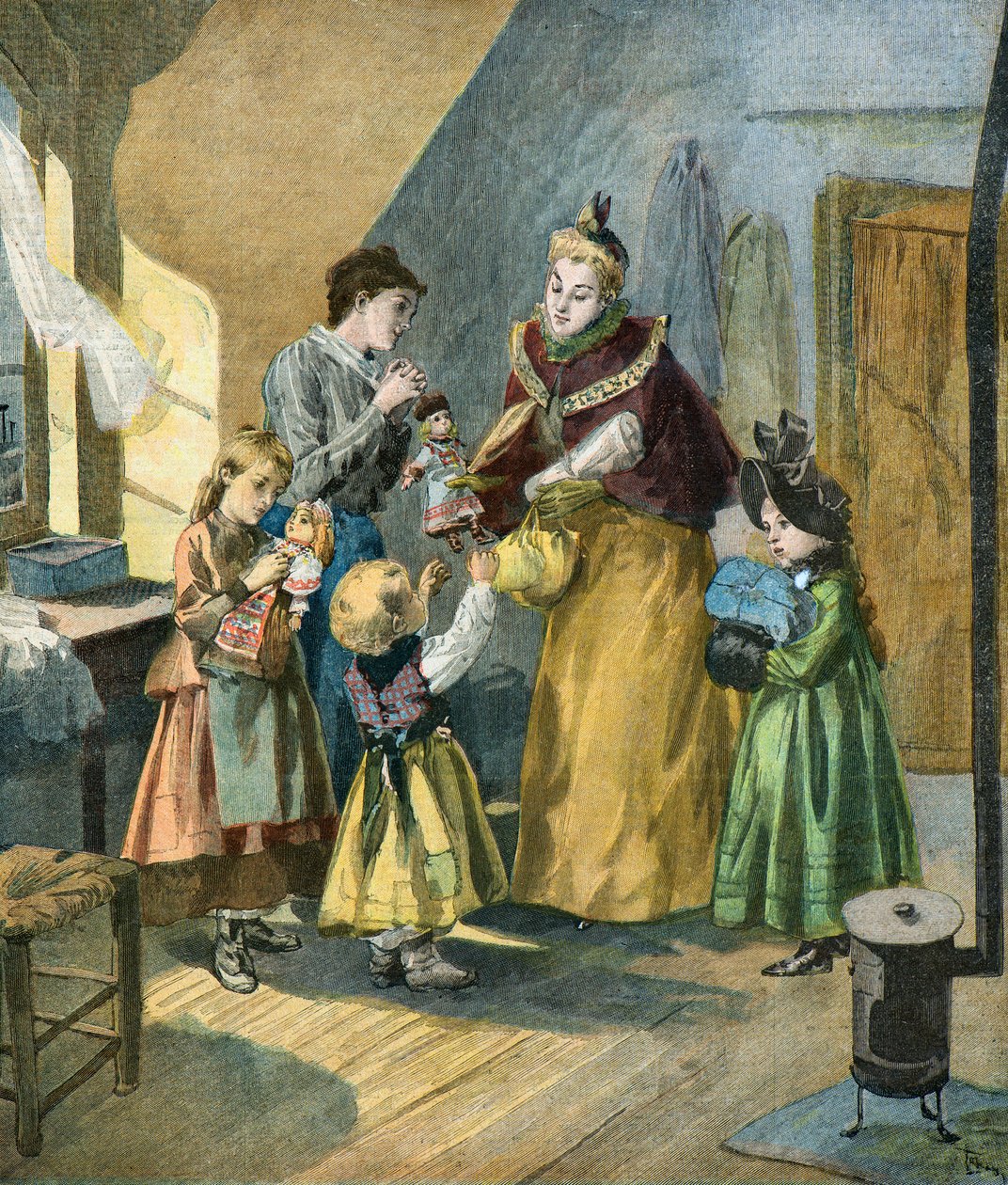 Christmas Day Charity by Oswaldo Tofani
