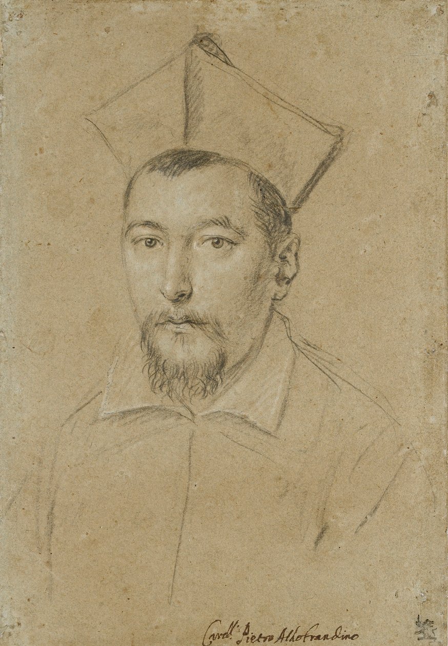 Portrait of Cardinal Pietro Aldobrandini by Ottavio Mario Leoni