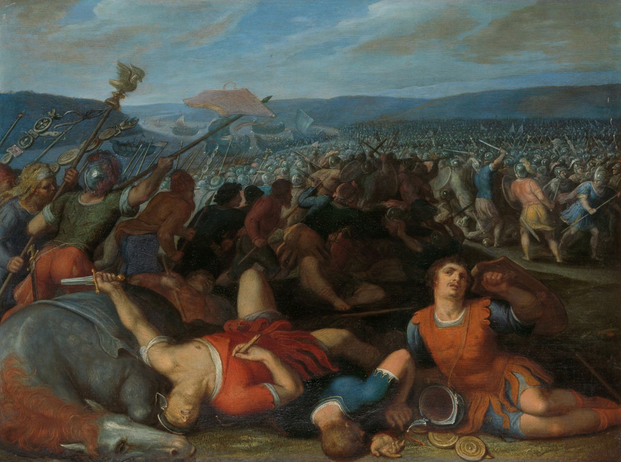 The Batavians Defeating the Romans on the Rhine, 1600-13 by Otto van Veen