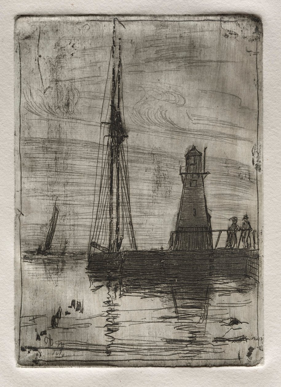 River Pier, 1878 by Otto H. Bacher