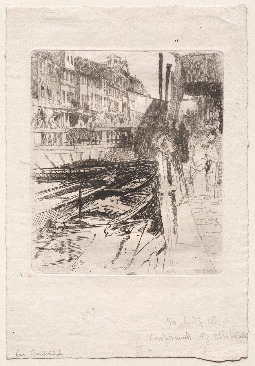 Via Garibaldi, Late 19th-Early 20th Century by Otto H. Bacher