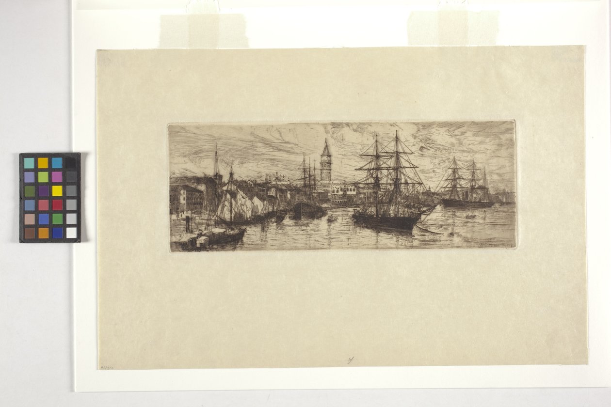 Venice, Shipping and Palazzo Ducale by Otto Henry Bacher