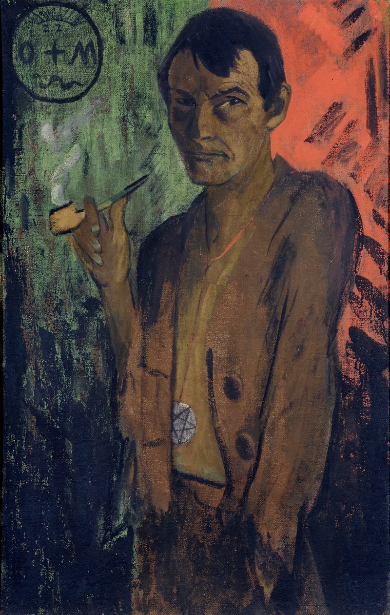 Self-Portrait with Pentagram by Otto Mueller