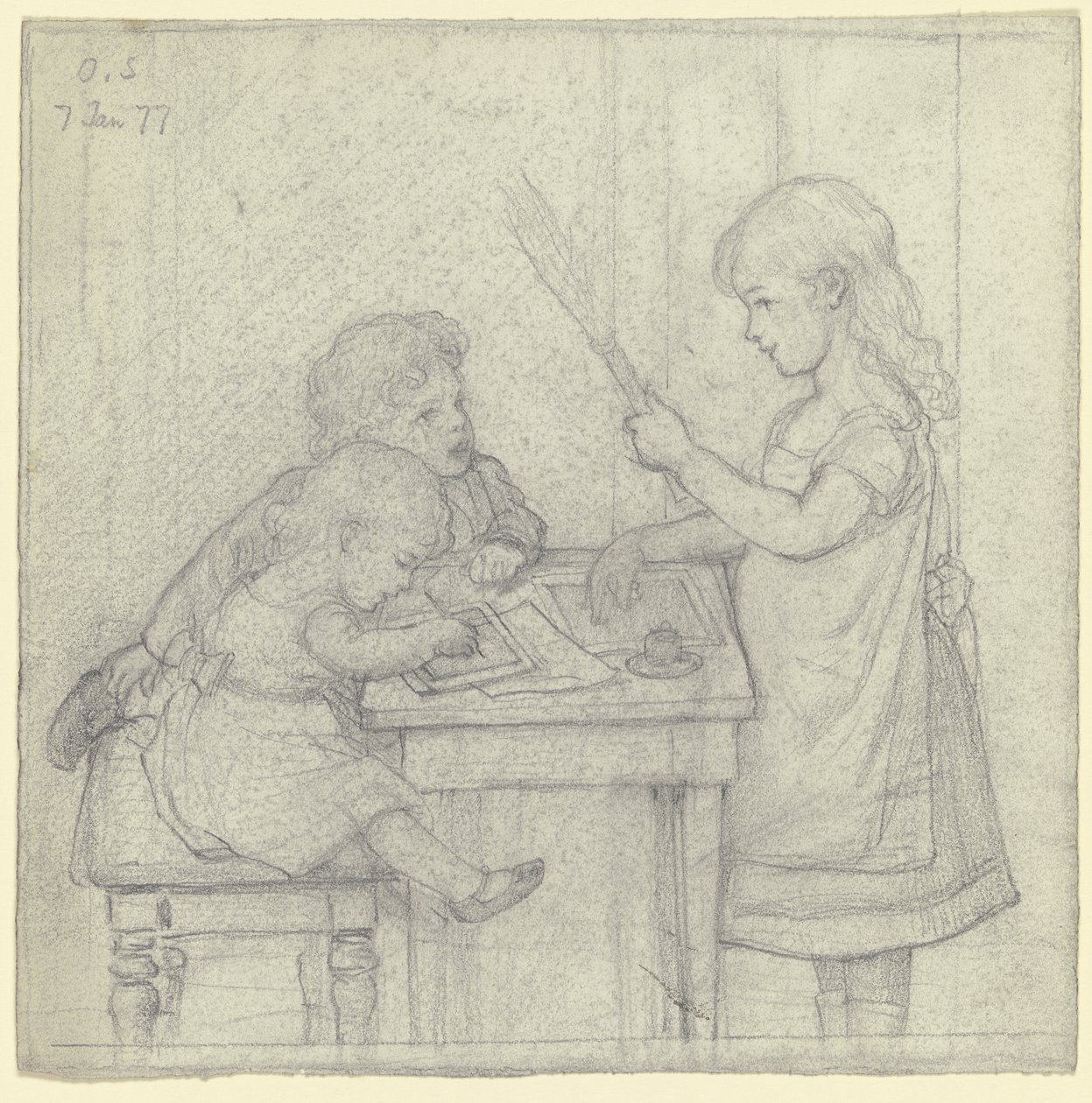Acted School Scene by Otto Scholderer