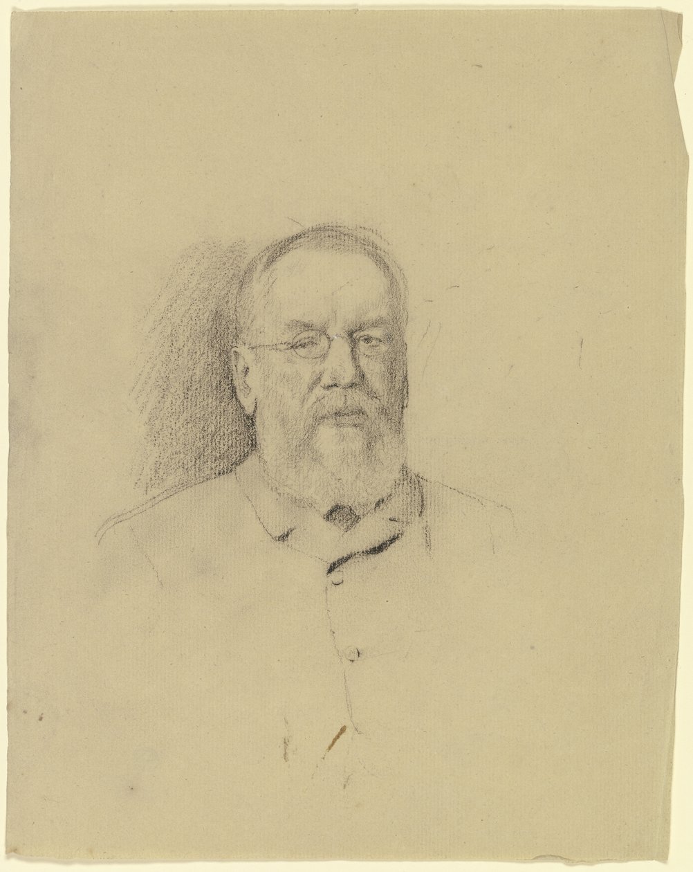 Portrait of an Older Man with Glasses by Otto Scholderer