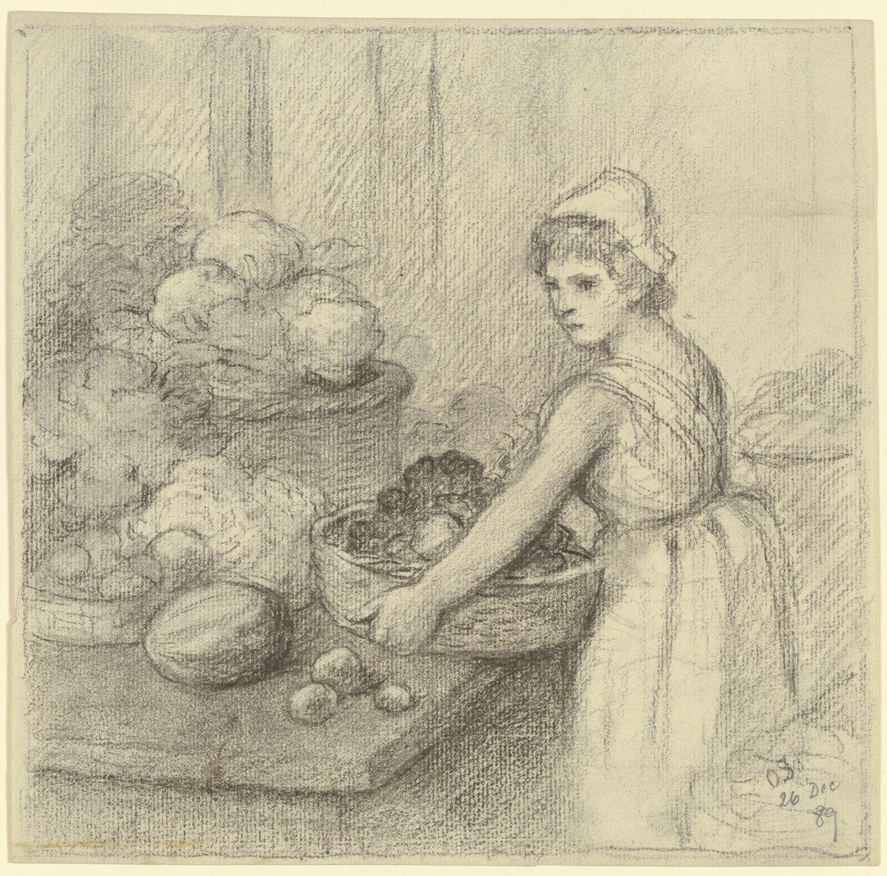 Greengrocer by Otto Scholderer