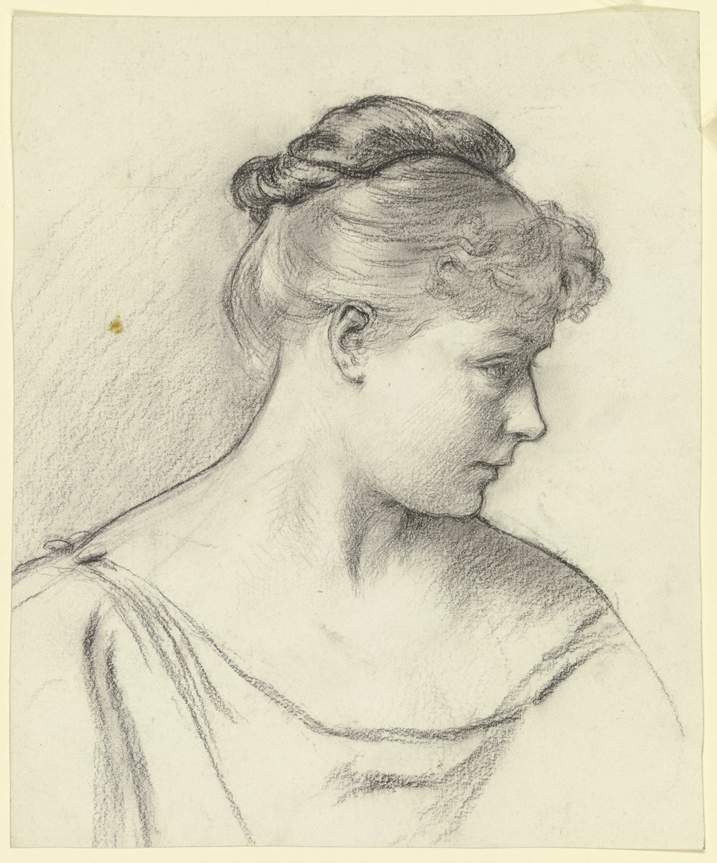 Head of the Seated Woman from "Preparation for the Costume Ball" by Otto Scholderer