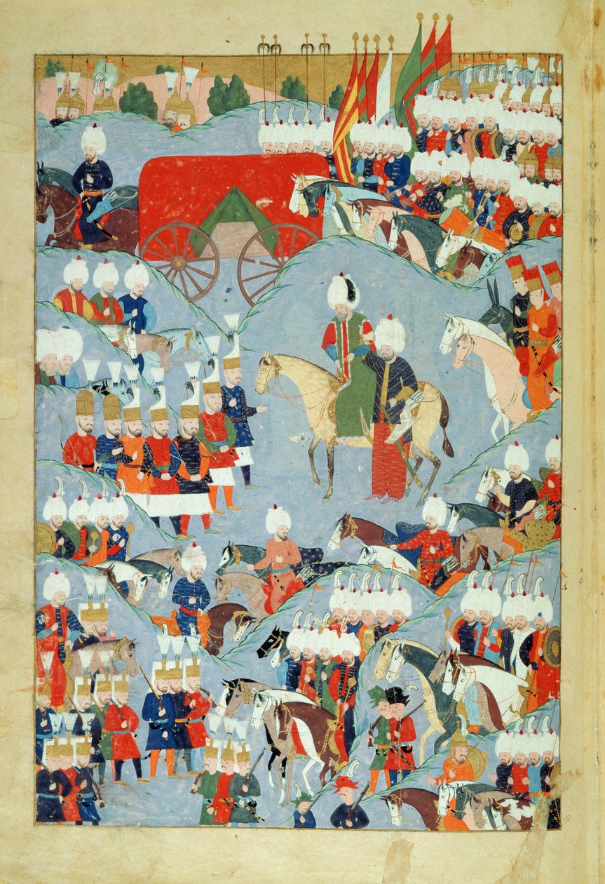 The Ailing Sultan Supported by his Vizir, from History of Sultan ...
