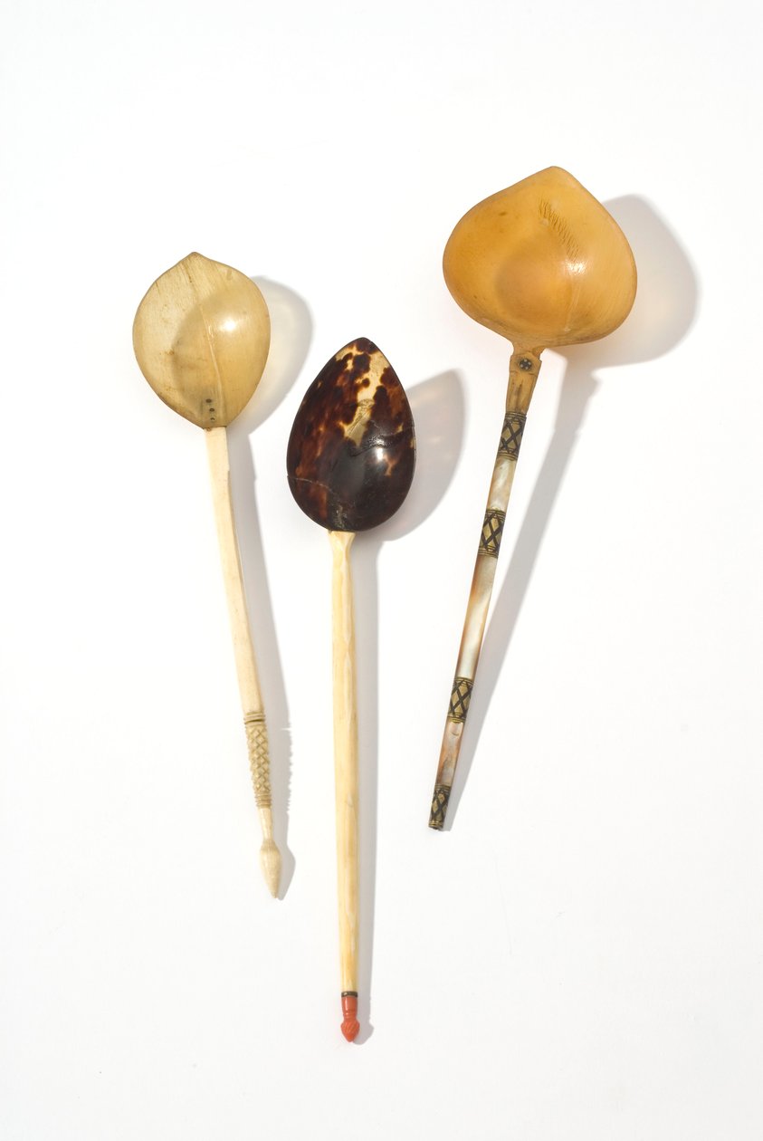 Three 18th century Ottoman spoons (Sherbat) by Ottoman School