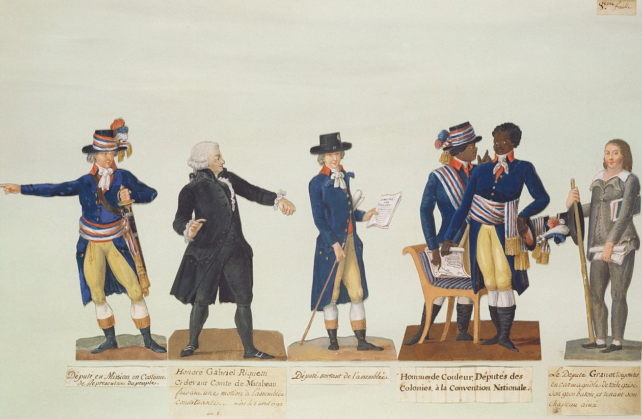 Deputies of the National Convention, Mirabeau and Deputy Granet by P. A. and J.B. Lesueur