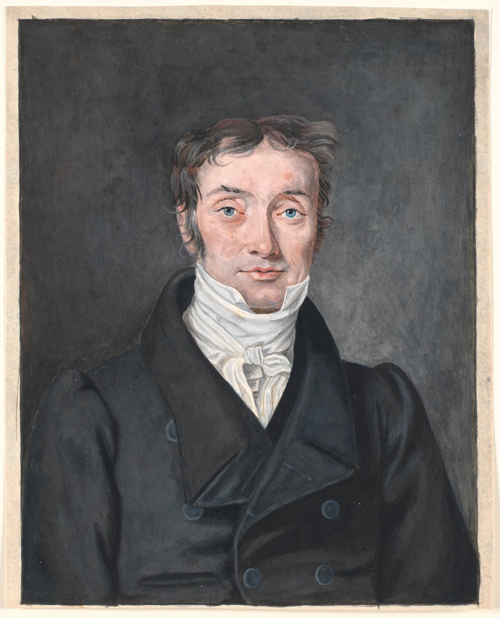 Portrait of Schoolteacher Hans Jensen Visby (1777-1870), from Aagerup, Ramløse Parish by P.C. Skovgaard