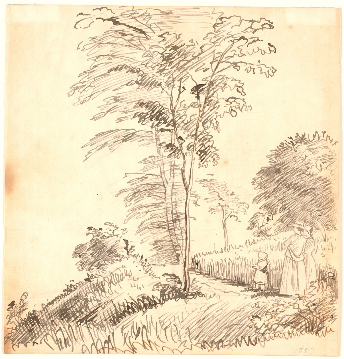 Walking on Path (possibly Vedbæk) by P.C. Skovgaard
