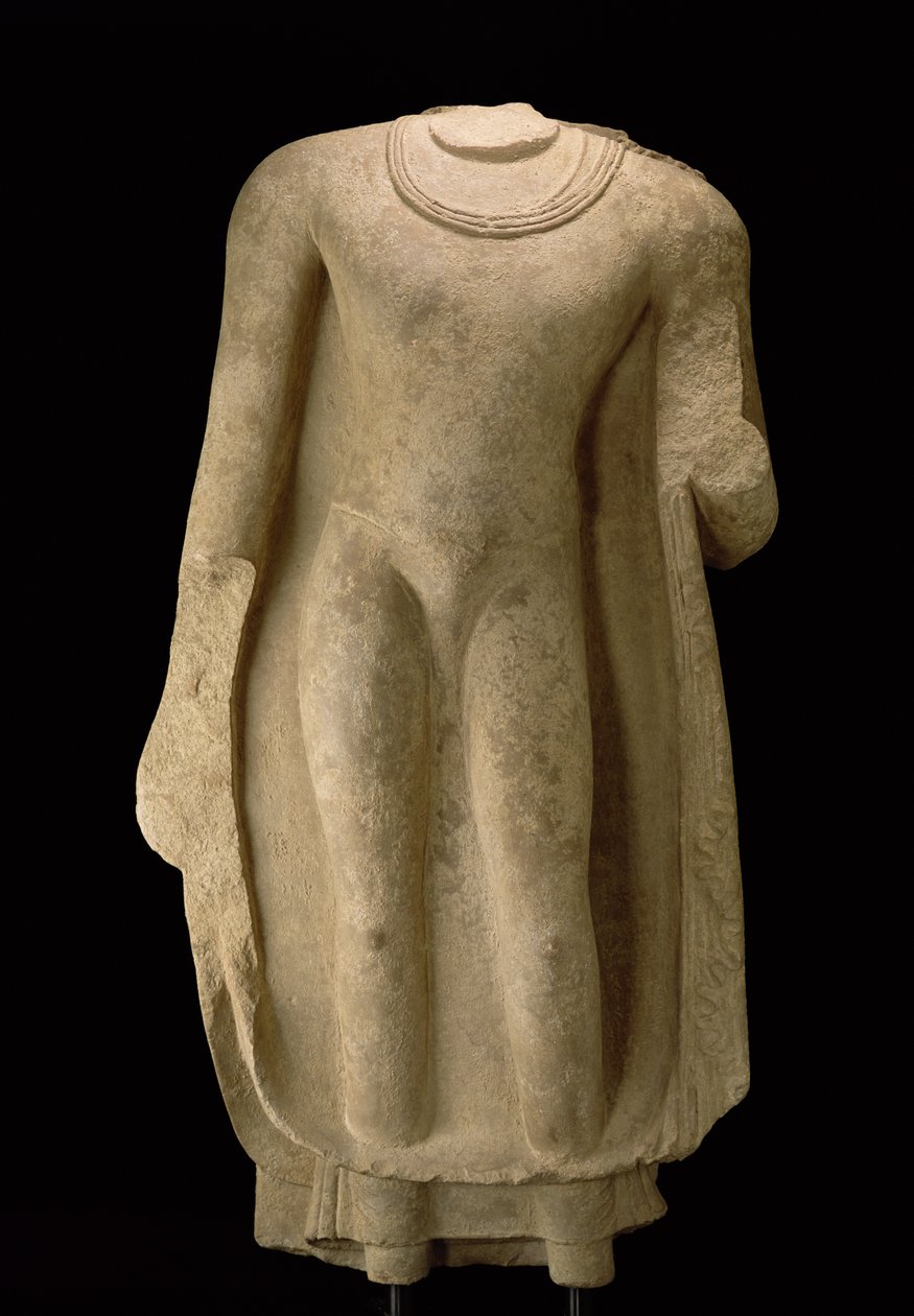 Standing figure of the Buddha (head missing), Gandhara by Pakistani School