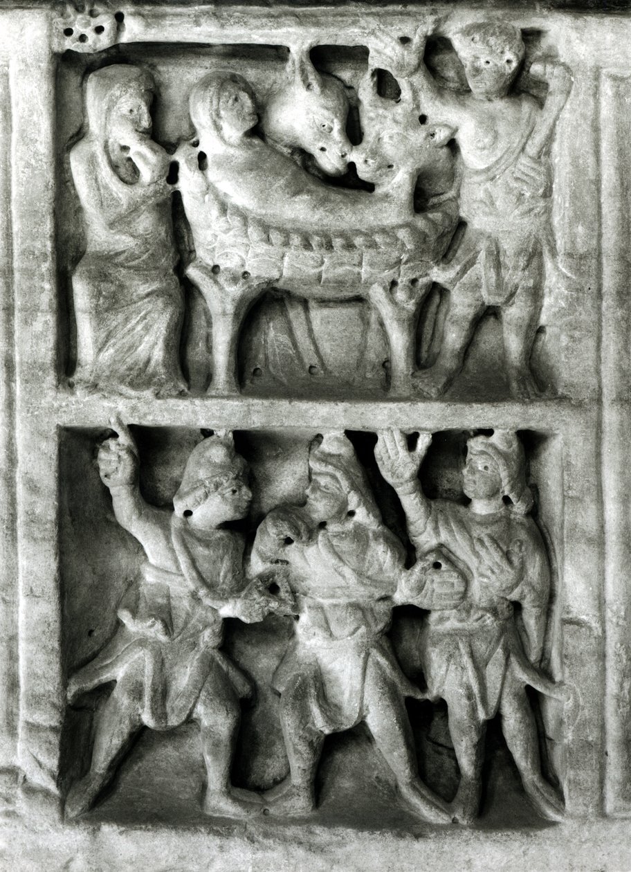 Relief from the Sarcophagus of the Nativity (detail) by Paleo Christian
