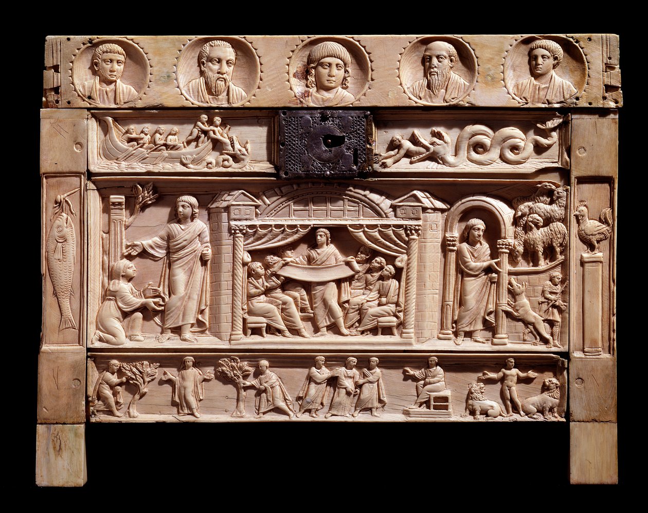 Reliquary with Reliefs Representing Scenes of the Old Testament. From the Monastery of Santa Giulia, 4th Century by Paleo Christian