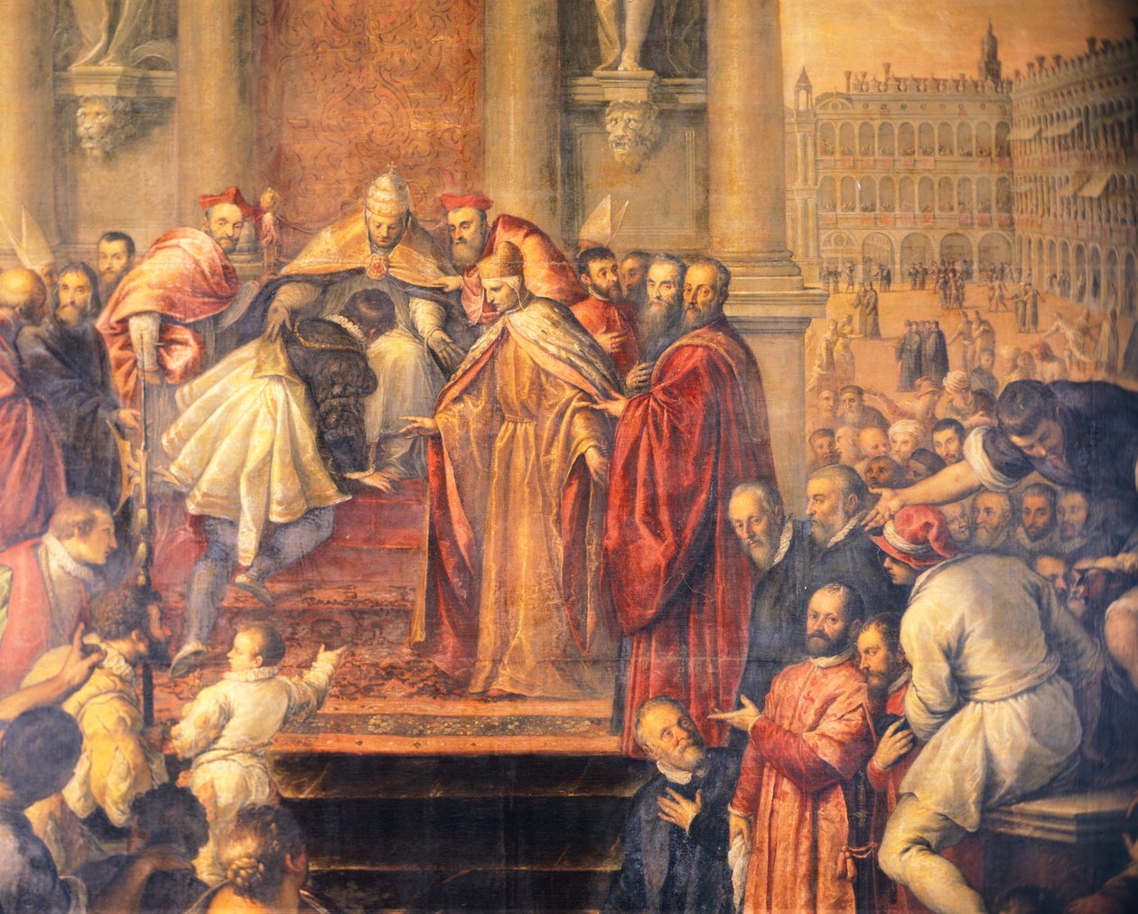 The Pope sending young Otto to Barbarossa to negotiate peace by Palma Il Giovane