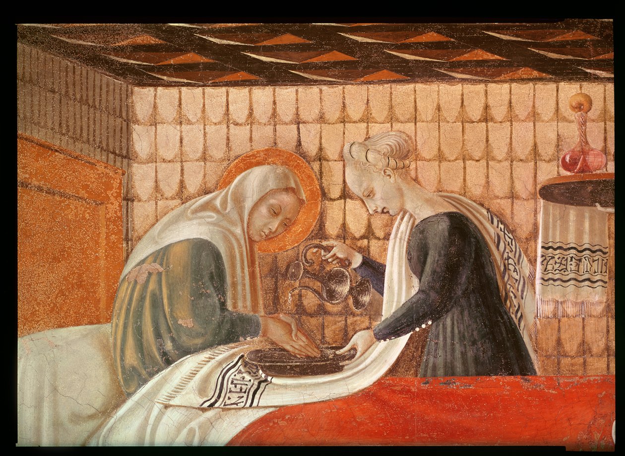 Birth of the Virgin (detail) by Paolo Uccello