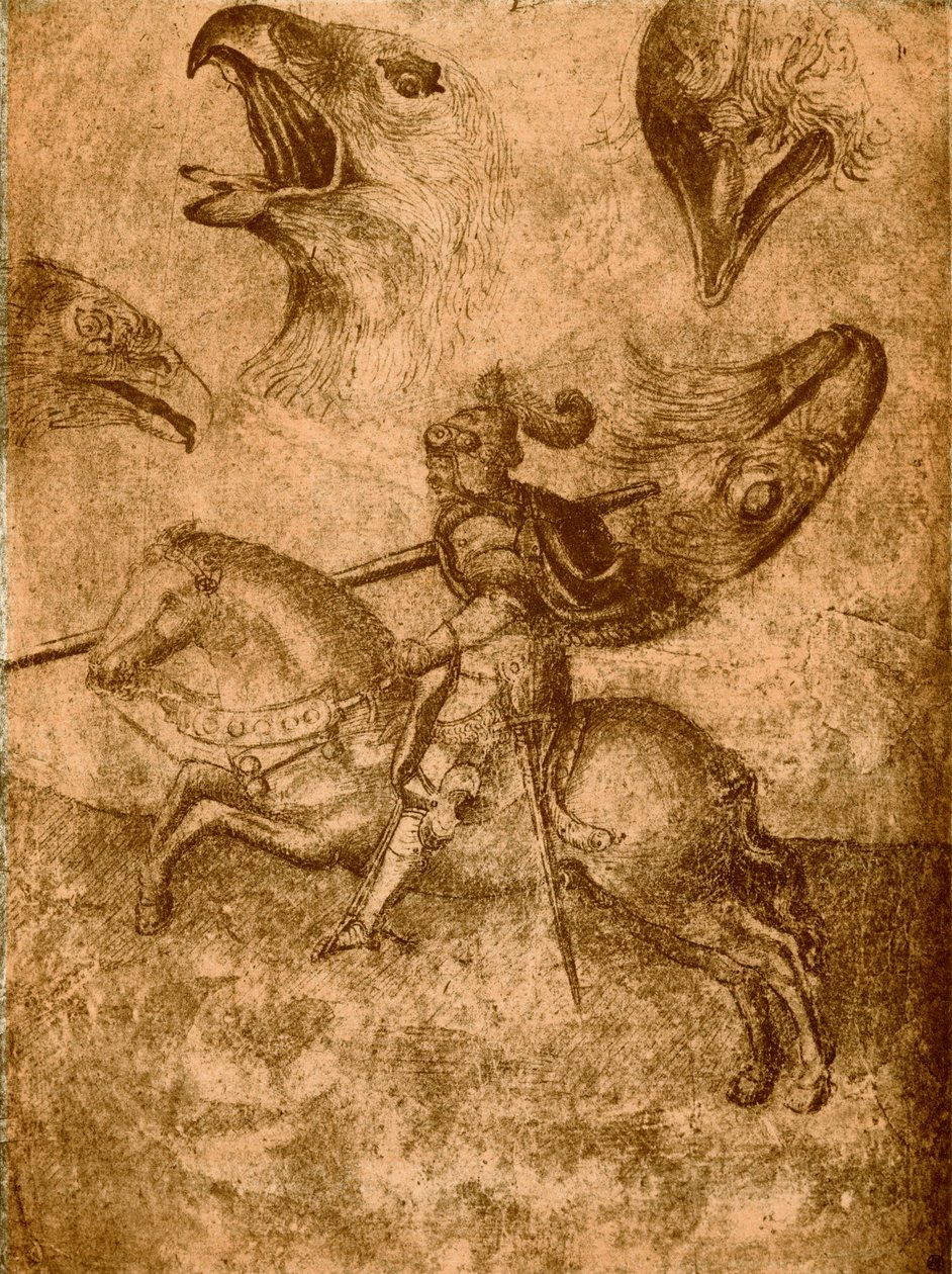Knight with Lance and Bird Studies by Paolo Uccello